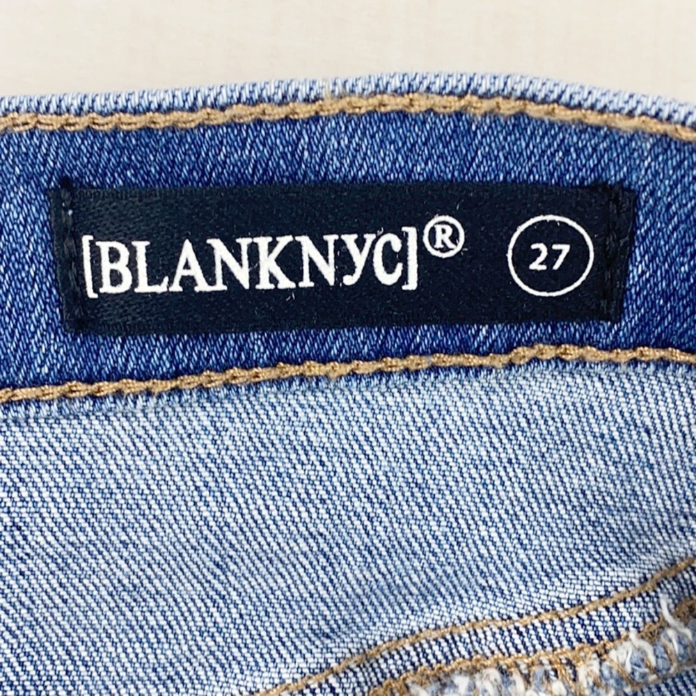 Blank NYC Way Back When Denim Skirt Raw Hem - Picture 13 of 13